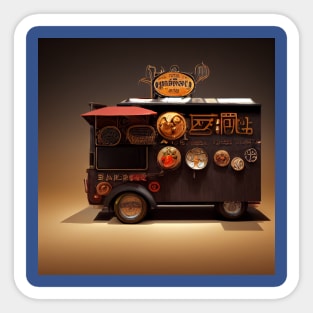 Steampunk Tokyo Ramen Food Truck Sticker